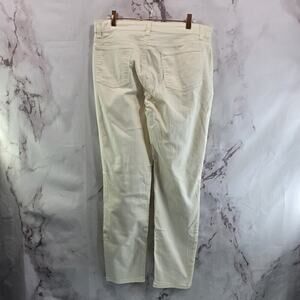 Eileen Fisher Jeans Womens 8 Cream Off White High Rise Organic Straight Denim
